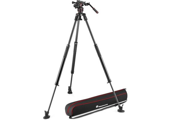 MANFROTTO Tripé de Carbono 635 Fast Single + Cabeça de Video Fluída Nitrotech 612