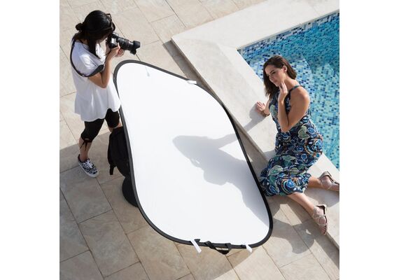 MANFROTTO Refletor Retangular Dobrável Branco/Dourado 180x120cm
