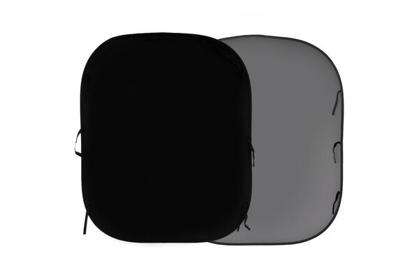 MANFROTTO Fundo de Tecido Dobrável Liso Preto/Cinza 150x180cm