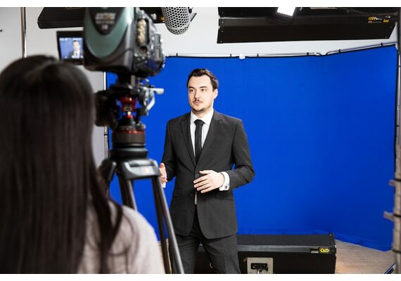 MANFROTTO Kit Fundo de Tecido Panorâmico Chroma Key Blue - 230x400cm